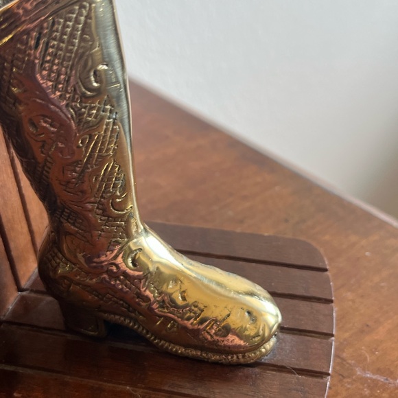 Brass Cowboy Boot Bookends - Picture 5 of 5